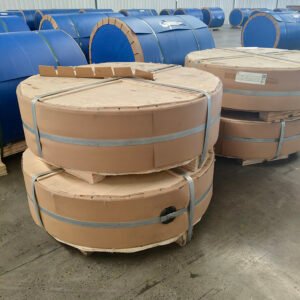 1100 Aluminum Circle Export Packaging with Wooden Pallet, Plastic Film and Steel Strapping